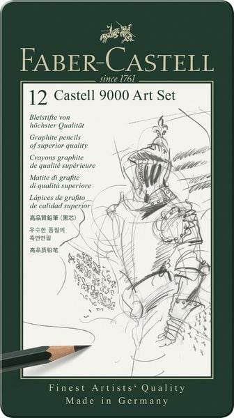 Produktbild: Faber-Castell Bleistifte Castell 9000 Design Set, 8B-2H, 12er Set