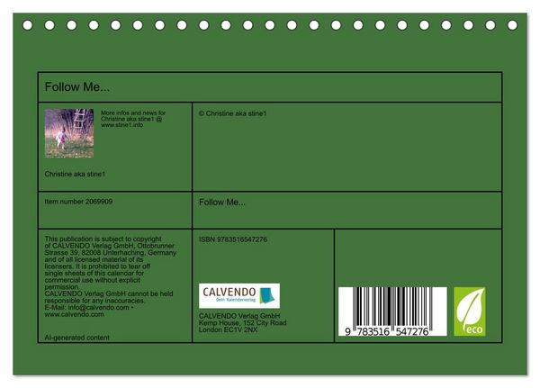 Produktbild: Follow Me... (Desk Calendar 2026 DIN A5 landscape), CALVENDO 12 Month DeskCalendar