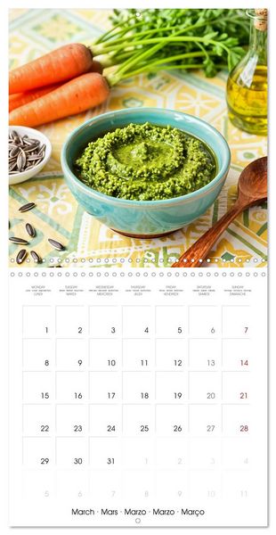 Produktbild: Zero Waste Pesto - From Scraps to Color &ndash; Vibrant Kitchen Magic (Wall Calendar 2027 12 &times; 12 Inch) CALVENDO 12 Month Wall Calendar