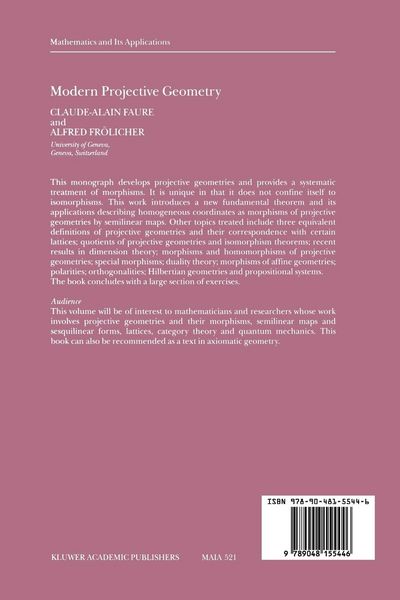 Produktbild: Modern Projective Geometry