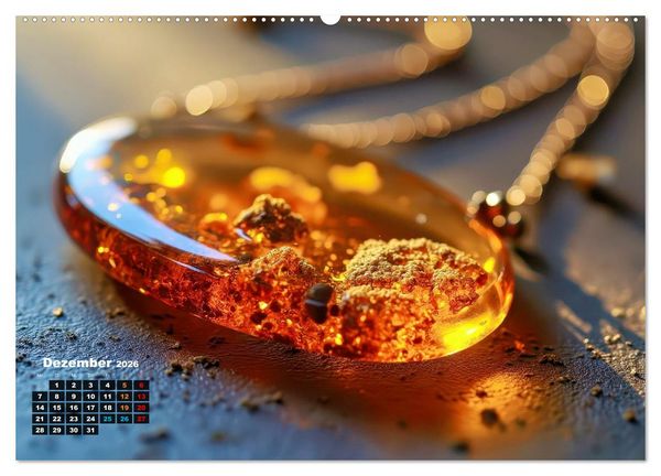 Produktbild: Bernstein mit Einschl&uuml;ssen (hochwertiger Premium Wandkalender 2026 DIN A2 quer), Kunstdruck in Hochglanz