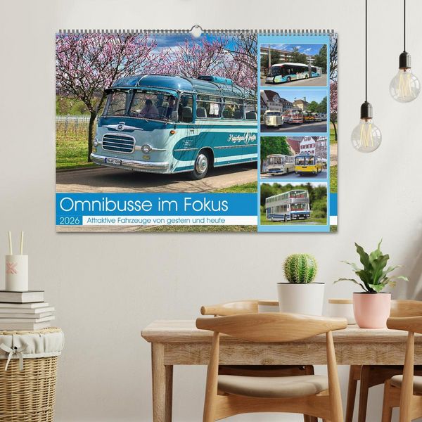 Produktbild: Omnibusse im Fokus (Wandkalender 2026 DIN A2 quer), CALVENDO Monatskalender