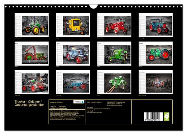 Produktbild: Trecker - Oldtimer / Geburtstagskalender (Wandkalender 2026 DIN A3 quer), CALVENDO Monatskalender