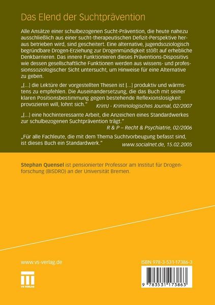 Produktbild: Das Elend der Suchtpr&auml;vention
