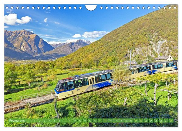 Produktbild: Im Zug durch Schweizer Berge (Wandkalender 2026 DIN A4 quer), CALVENDO Monatskalender