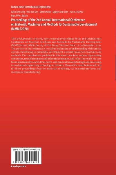 Produktbild: Proceedings of the 2nd Annual International Conference on Material, Machines and Methods for Sustainable Development (MMMS2020)