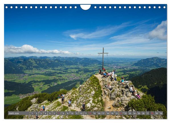 Produktbild: Wanderziele rund um Oberstdorf (Wandkalender 2026 DIN A4 quer), CALVENDO Monatskalender