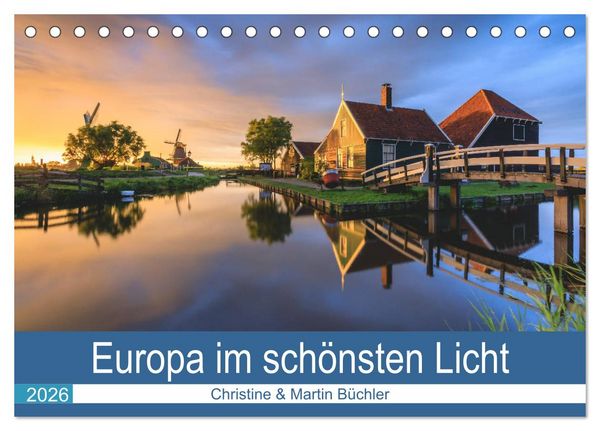 Produktbild: Europa im sch&ouml;nsten Licht (Tischkalender 2026 DIN A5 quer), CALVENDO Monatskalender