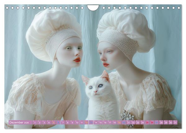 Produktbild: Albino Frauen - Kunstvolle Werke (Wandkalender 2026 DIN A4 quer), CALVENDO Monatskalender