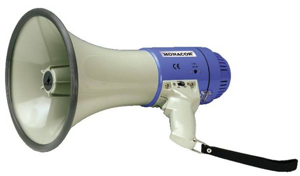 Monacor TM-25 Megaphon mit Haltegurt, integrierte Sounds