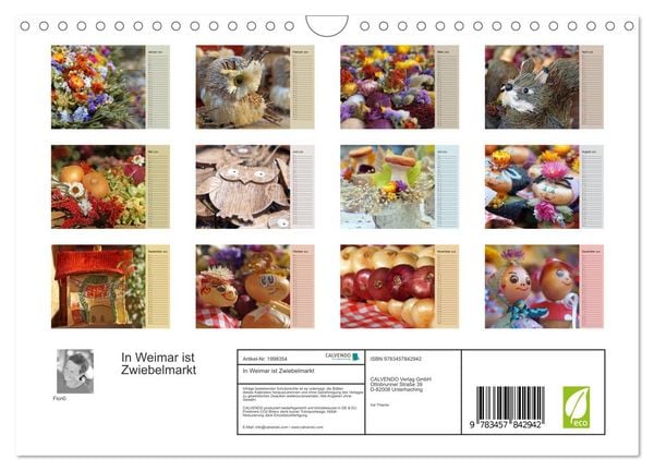 Produktbild: In Weimar ist Zwiebelmarkt (Wandkalender 2026 DIN A4 quer), CALVENDO Monatskalender