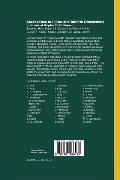 Produktbild: Stochastics in Finite and Infinite Dimensions
