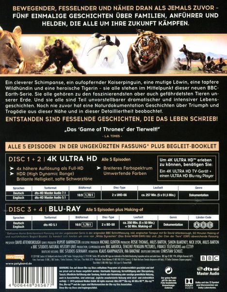Produktbild: WILDE DYNASTIEN - Die Clans der Tiere (4K Ultra HD) (2 BR4K) (+2 BRs)