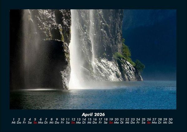 Produktbild: Wasserf&auml;lle 2026 Fotokalender DIN A4