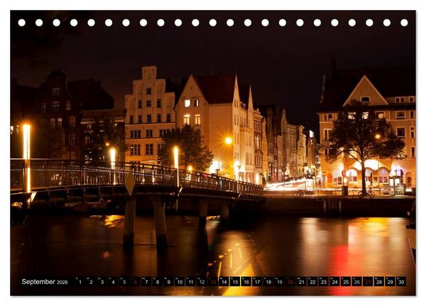 Produktbild: Deutsche Hansest&auml;dte - L&uuml;beck Wismar Rostock Stralsund (Tischkalender 2026 DIN A5 quer), CALVENDO Monatskalender