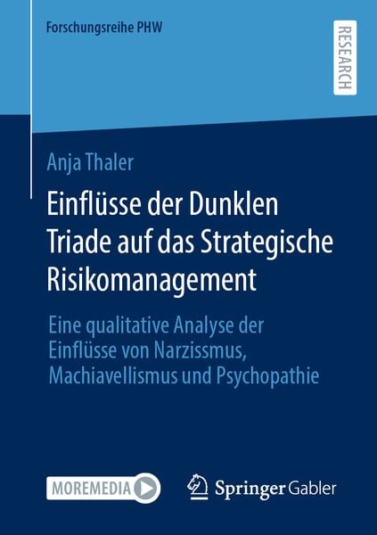 Produktbild: Einfl&uuml;sse der Dunklen Triade auf das Strategische Risikomanagement