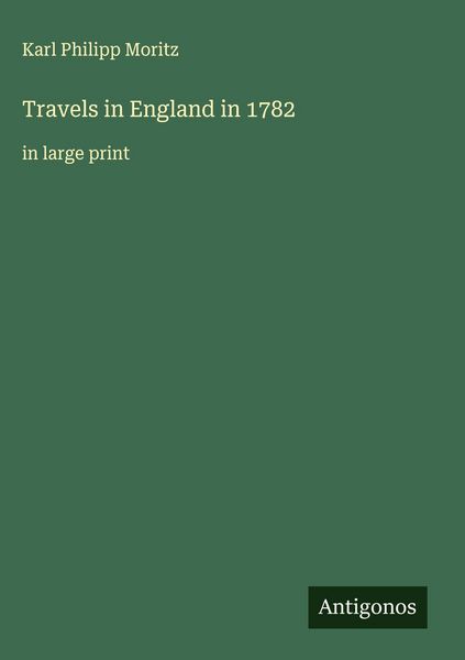 Produktbild: Travels in England in 1782