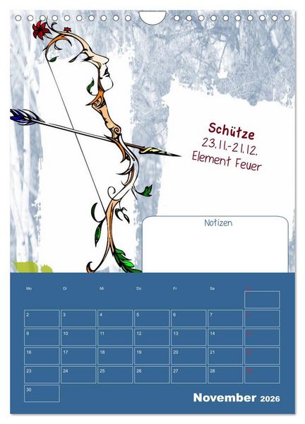 Produktbild: Sternzeichen &bull; Geburtstagskalender / Planer (Wandkalender 2026 DIN A4 hoch), CALVENDO Monatskalender