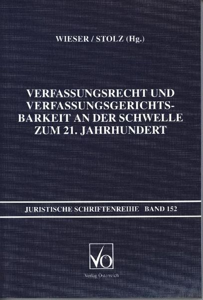 Produktbild: Verfassungsrecht und Verfassungsgerichtsbarkeit an der Schwelle zum 21. Jahrhundert