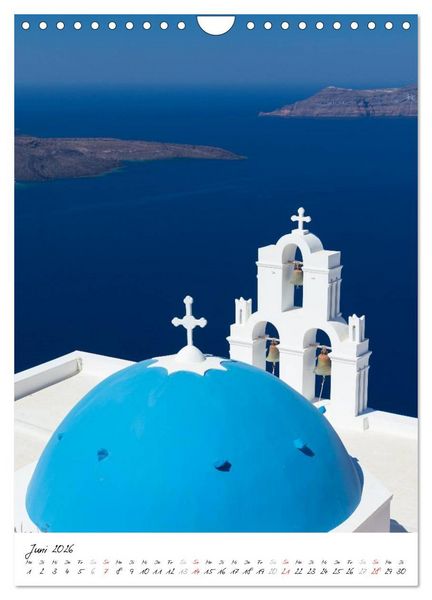 Produktbild: Insel des Lichts - Santorini (Wandkalender 2026 DIN A4 hoch), CALVENDO Monatskalender