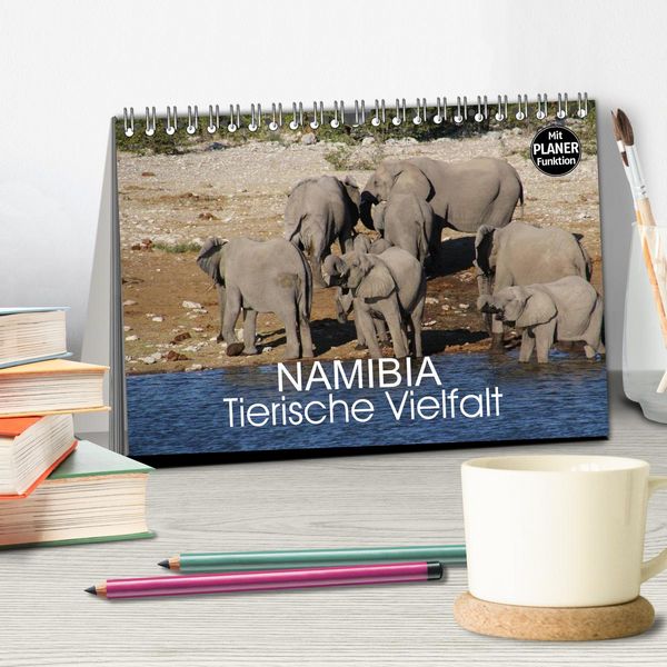 Produktbild: Namibia - Tierische Vielfalt (Planer) (Tischkalender 2026 DIN A5 quer), CALVENDO Monatskalender
