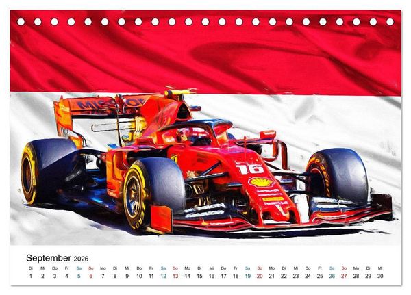 Produktbild: K&ouml;nigsklasse FORMEL 1 (Tischkalender 2026 DIN A5 quer), CALVENDO Monatskalender