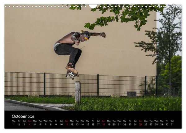 Produktbild: Skateboard - Street only (Wall Calendar 2026 DIN A3 landscape), CALVENDO 12 Month Wall Calendar