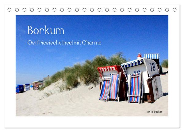 Borkum - Ostfriesische Insel mit Charme (Tischkalender 2026 DIN A5 quer), CALVENDO Monatskalender