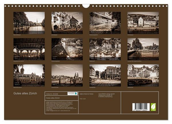 Produktbild: Gutes altes Z&uuml;rich (Wandkalender 2026 DIN A3 quer), CALVENDO Monatskalender