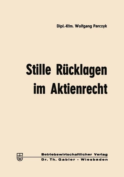 Produktbild: Stille R&uuml;cklagen im Aktienrecht