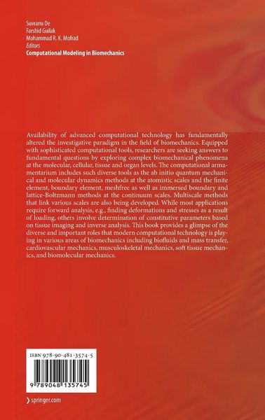 Produktbild: Computational Modeling in Biomechanics