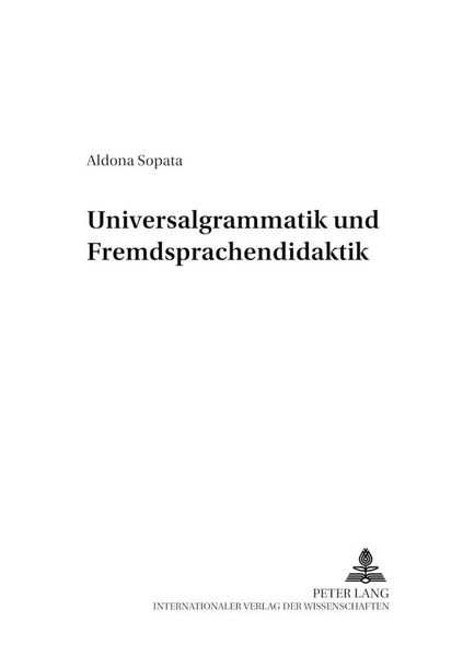 Produktbild: Universalgrammatik und Fremdsprachendidaktik