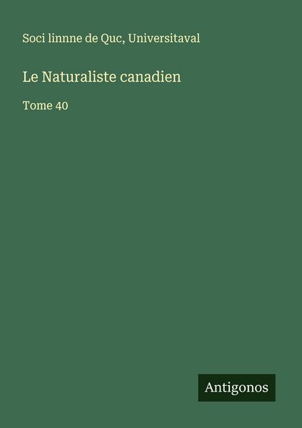 Produktbild: Le Naturaliste canadien