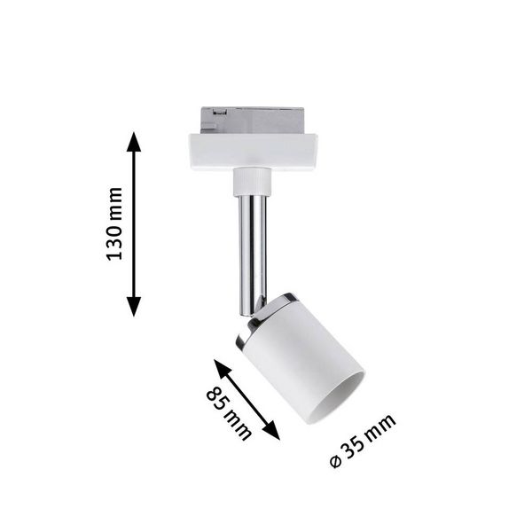 Produktbild: Paulmann Pure II Hochvolt-Schienensystem-Leuchte URail Wei&szlig;, Chrom