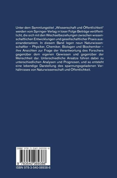 Produktbild: Forscher zwischen Wissen und Gewissen