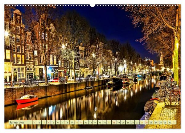 Produktbild: St&auml;dte der Welt - Skylines in der Nacht (Wandkalender 2026 DIN A2 quer), CALVENDO Monatskalender
