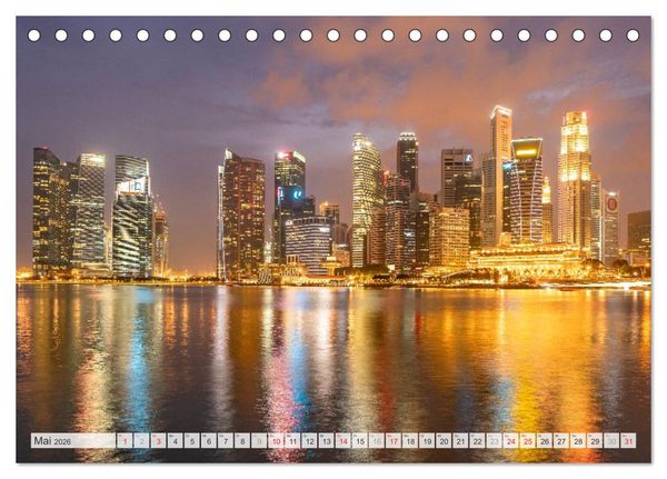 Produktbild: Skylines weltweit (Tischkalender 2026 DIN A5 quer), CALVENDO Monatskalender
