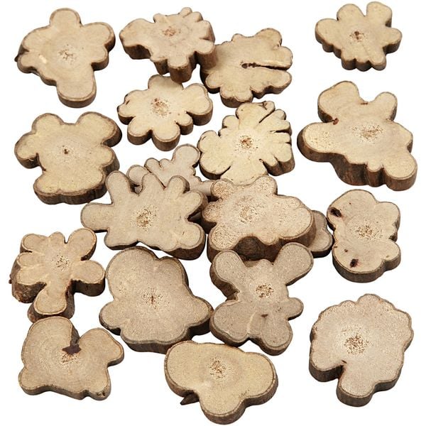 Produktbild: Creativ Company Holzscheiben - Sortiment, Gr&ouml;&szlig;e 15-40 mm, Dicke 5 mm, 230 g