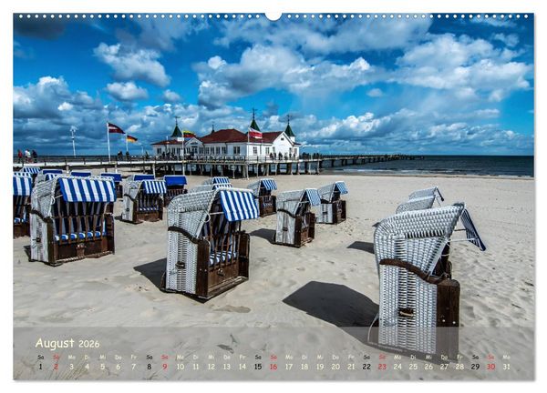 Produktbild: K&uuml;stenimpressionen von den Ostseeinseln R&uuml;gen und Usedom (hochwertiger Premium Wandkalender 2026 DIN A2 quer), Kunstdruck in Hochglanz