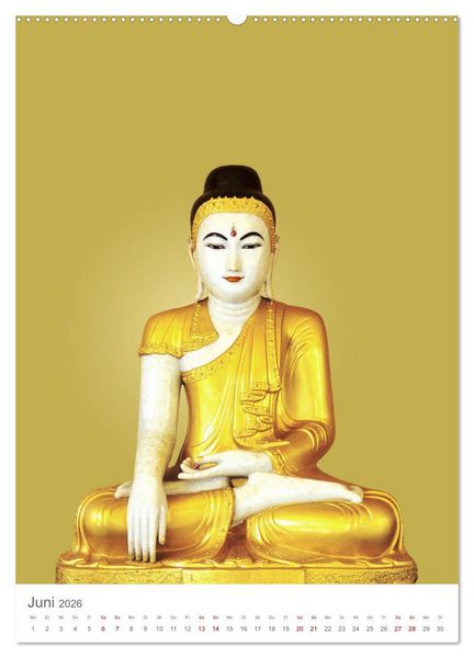Produktbild: Buddha tr&auml;gt Gold (Wandkalender 2026 DIN A2 hoch), CALVENDO Monatskalender