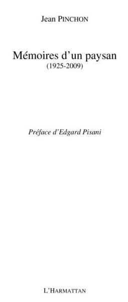 Produktbild: Memoires d'un paysan