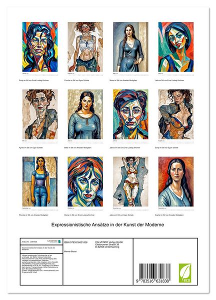 Produktbild: Expressionistische Ans&auml;tze in der Kunst der Moderne (Wandkalender 2026 DIN A4 hoch), CALVENDO Monatskalender