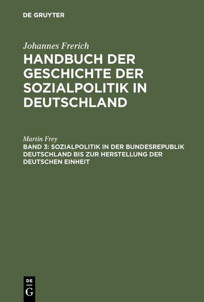 Produktbild: Sozialpolitik in der Bundesrepublik Deutschland bis zur Herstellung der Deutschen Einheit