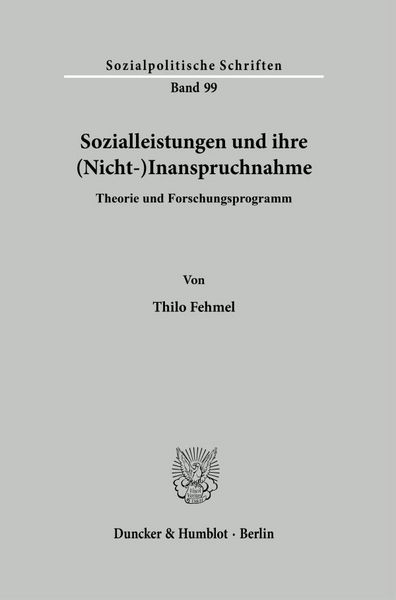 Produktbild: Sozialleistungen und ihre (Nicht-)Inanspruchnahme