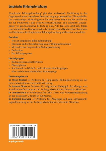Produktbild: Empirische Bildungsforschung