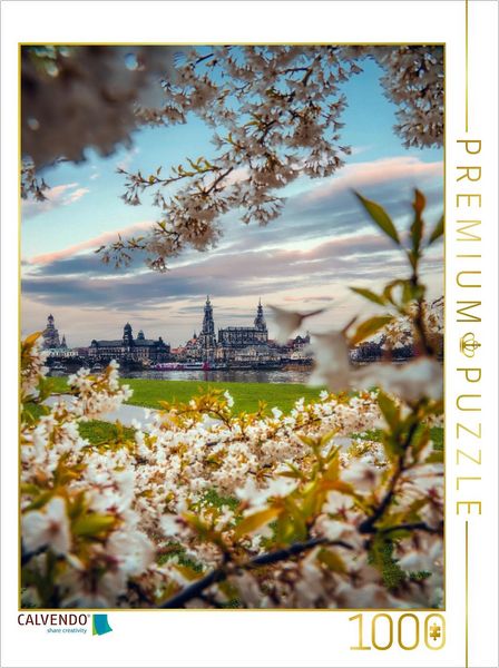 CALVENDO Puzzle Dresden im Frühling | 1000 Teile Lege-Größe 64x48cm Foto-Puzzle für glückliche Stunden