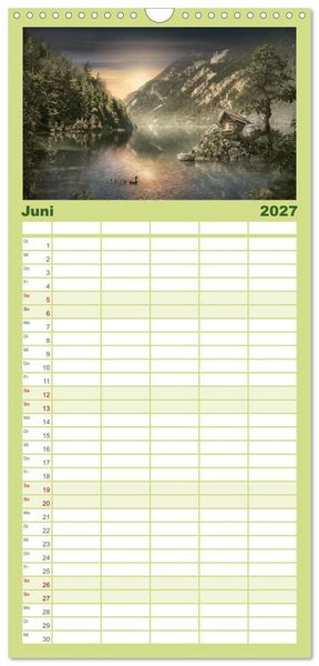 Produktbild: Familienplaner 2027 - Vom Zauber der Einsamkeit mit 5 Spalten (Wandkalender, 21 x 45 cm) CALVENDO