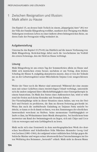 Produktbild: Klett Lekt&uuml;rehilfen Wolfgang Herrndorf, Tschick