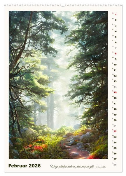 Produktbild: Wege der Fantasie (hochwertiger Premium Wandkalender 2026 DIN A2 hoch), Kunstdruck in Hochglanz