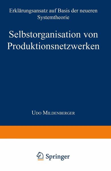Produktbild: Selbstorganisation von Produktionsnetzwerken